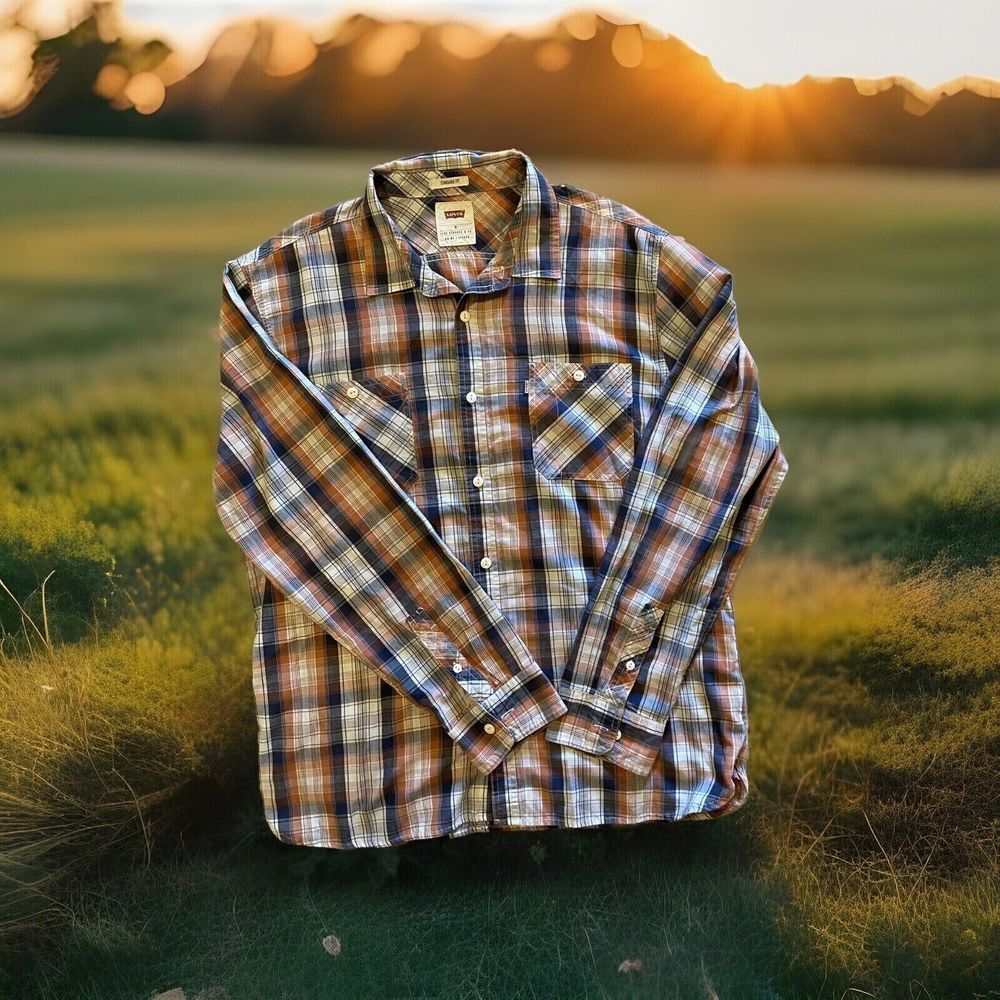 Levi's Men's Shirt,  Size XL, Plaid, Long Sleeve, ‎ Button Up, Standard Fit